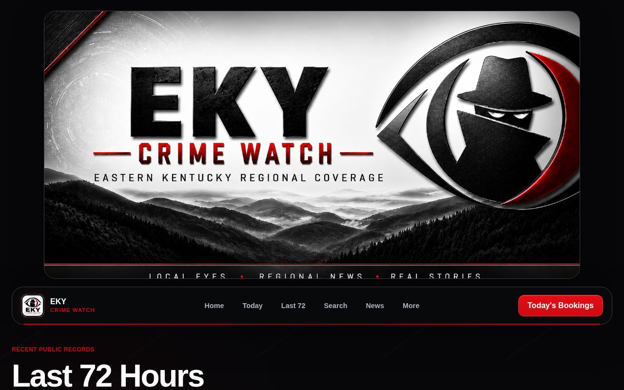 Johnson County arrest log entries within the regional last 72 hours view